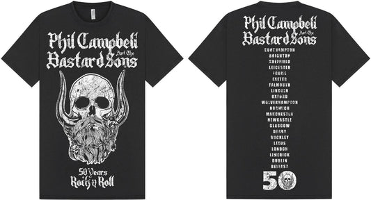 50 Years Rock and Roll 2025 UK Tour T'shirt