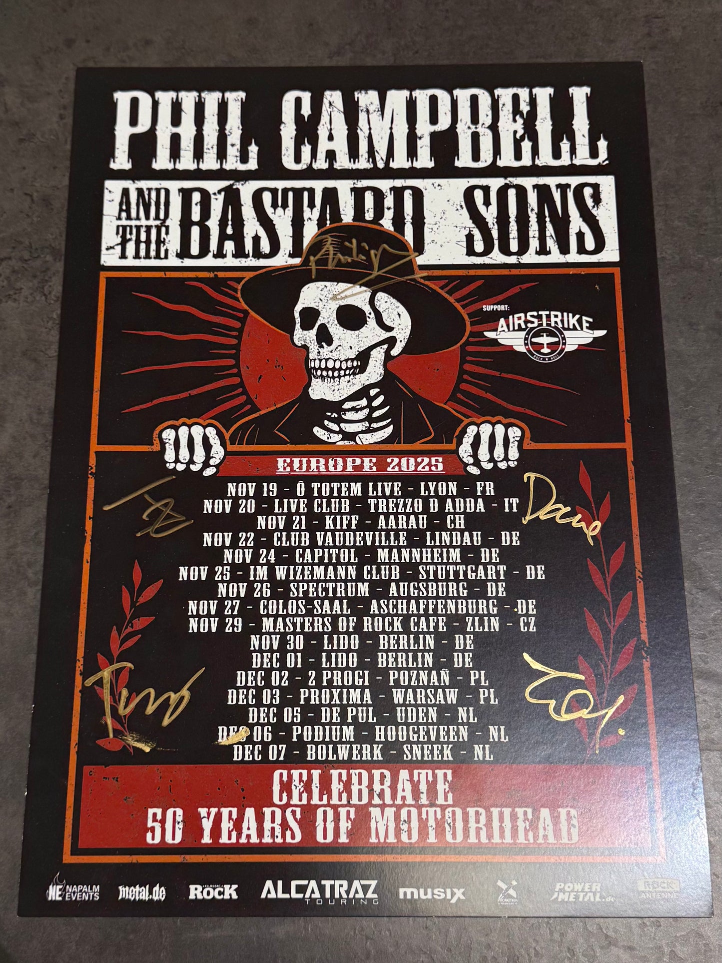 Signed 2025 Winter EU Tour Poster