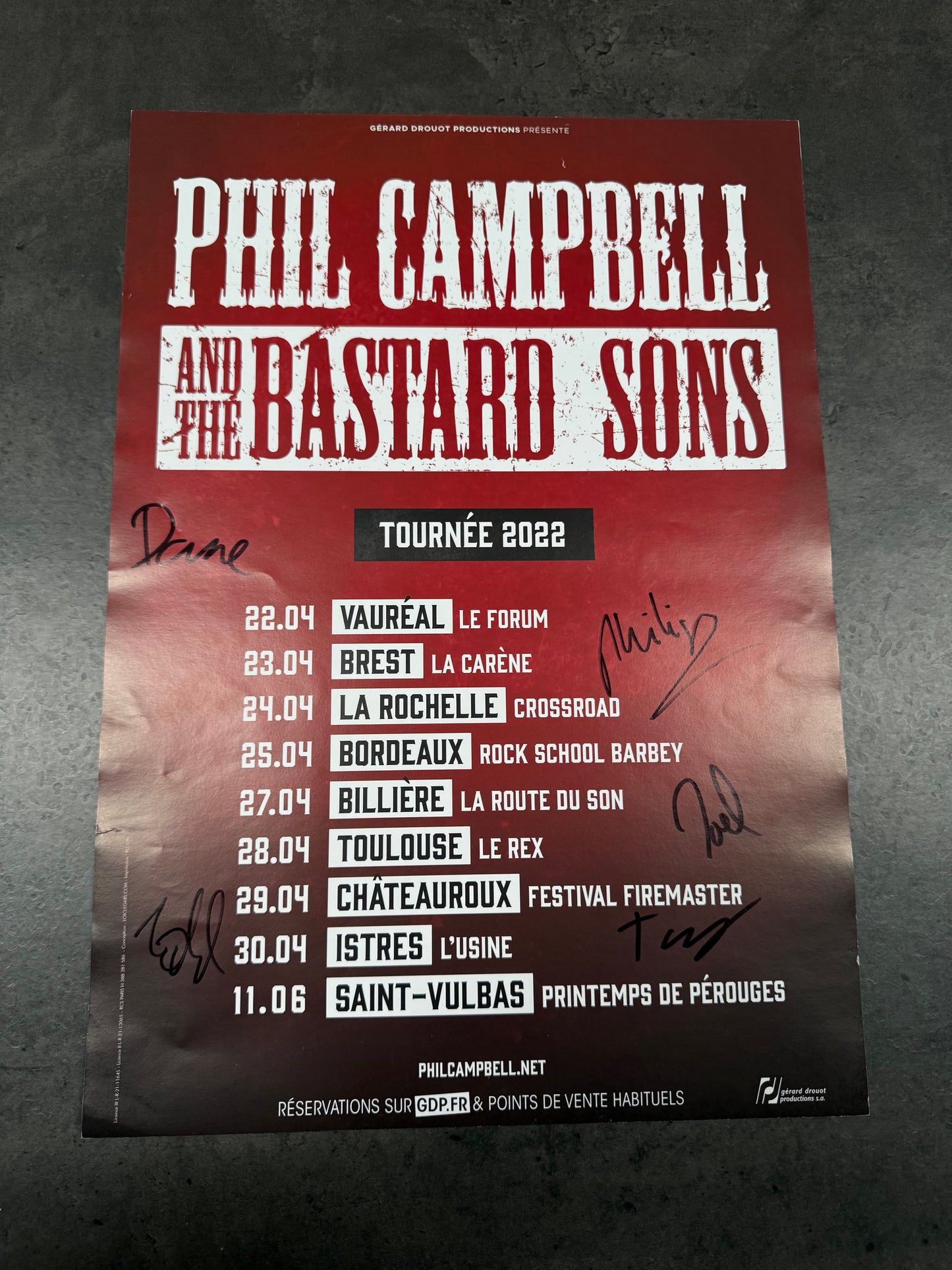 French Signed Poster